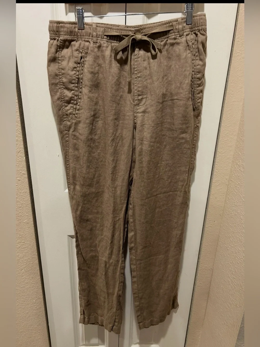 Club Room Luxury 100% Linen Pants in Safari Tan , size M